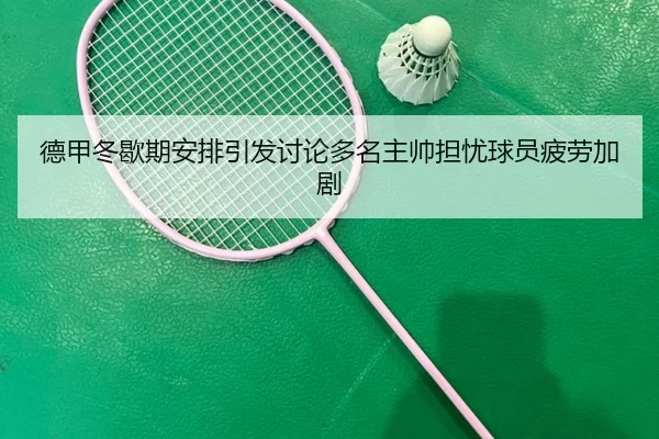 德甲冬歇期安排引发讨论多名主帅担忧球员疲劳加剧 - kaiyun